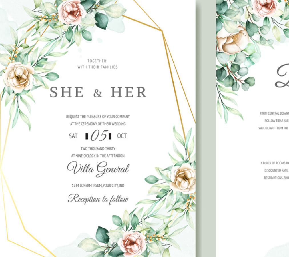Love Marriage - Wedding Invitation Card Designs